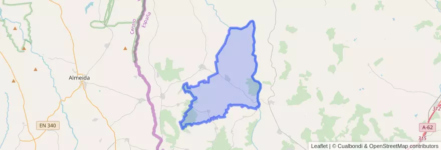 Mapa de ubicacion de Villar de la Yegua.