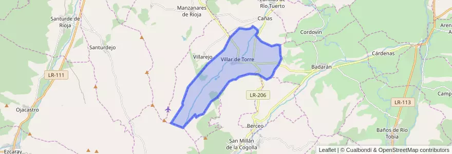 Mapa de ubicacion de Villar de Torre.