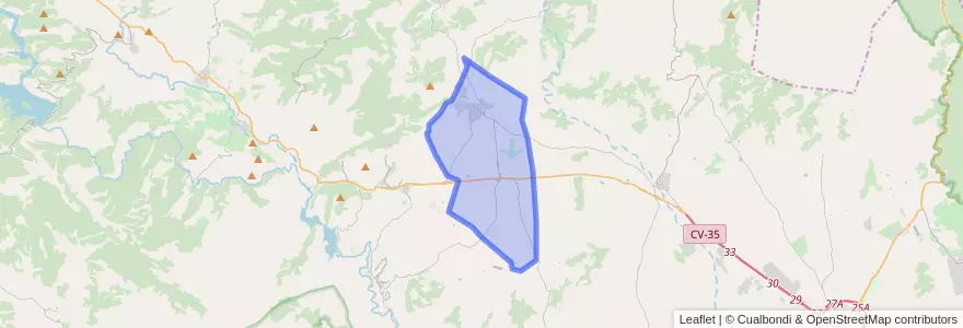 Mapa de ubicacion de Villar del Arzobispo.