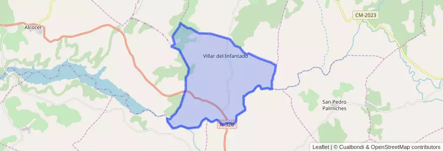 Mapa de ubicacion de Villar del Infantado.