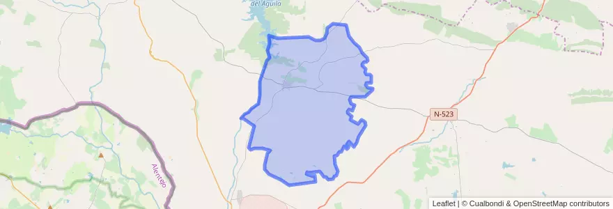 Mapa de ubicacion de Villar del Rey.