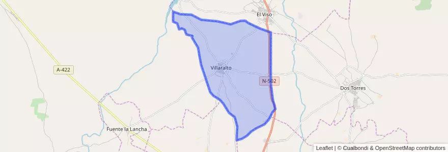Mapa de ubicacion de Villaralto.