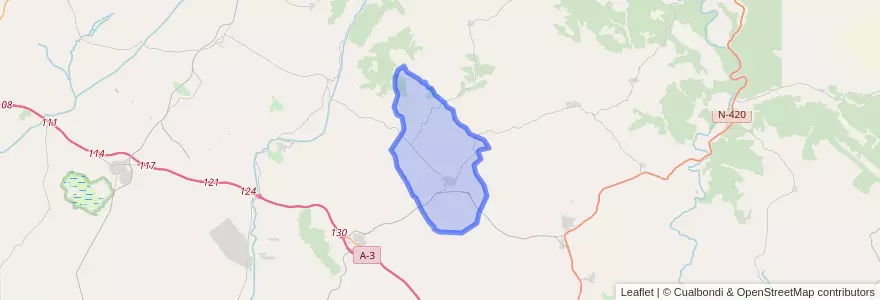 Mapa de ubicacion de Villarejo-Periesteban.