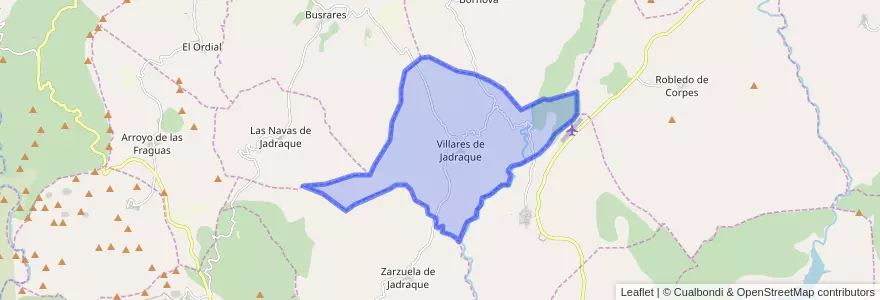 Mapa de ubicacion de Villares de Jadraque.