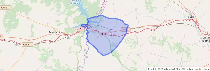 Mapa de ubicacion de Villargordo del Cabriel.