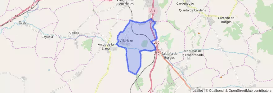 Mapa de ubicacion de Villariezo.