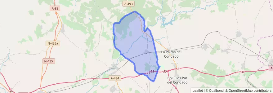Mapa de ubicacion de Villarrasa.