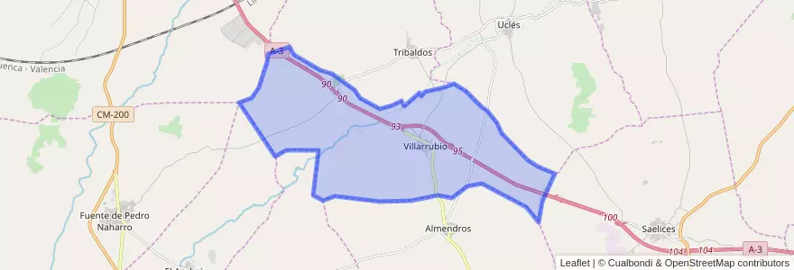 Mapa de ubicacion de Villarrubio.