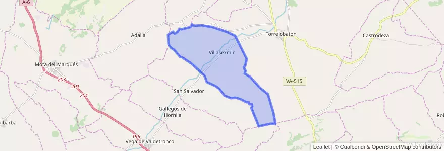 Mapa de ubicacion de Villasexmir.