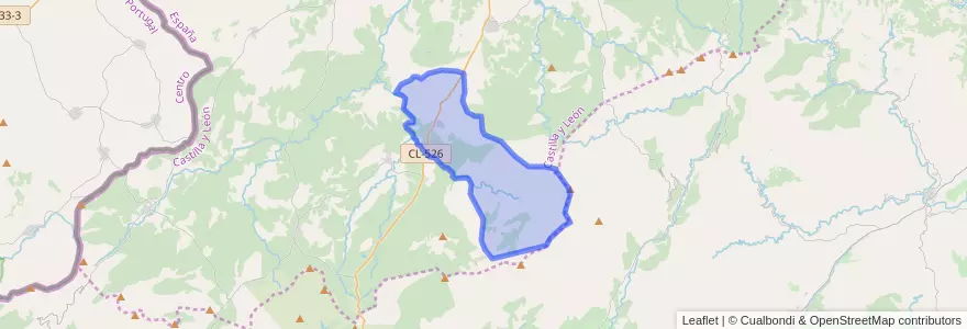 Mapa de ubicacion de Villasrubias.