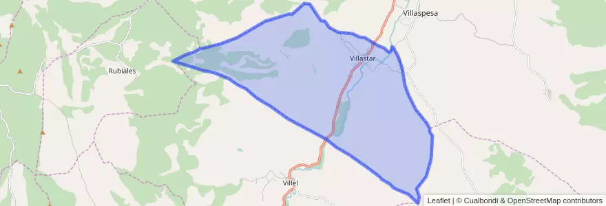 Mapa de ubicacion de Villastar.
