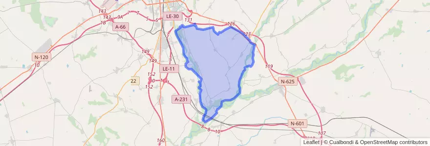 Mapa de ubicacion de Villaturiel.
