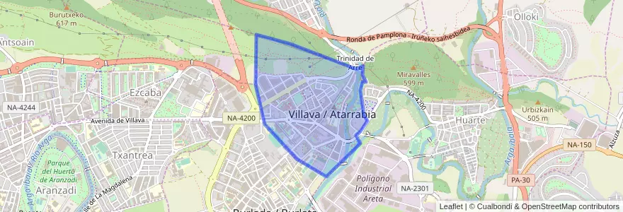 Mapa de ubicacion de Villava/Atarrabia.