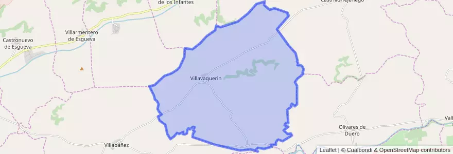 Mapa de ubicacion de Villavaquerín.