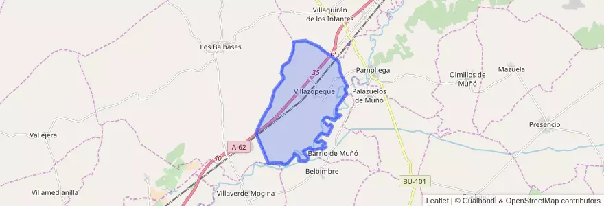 Mapa de ubicacion de Villazopeque.