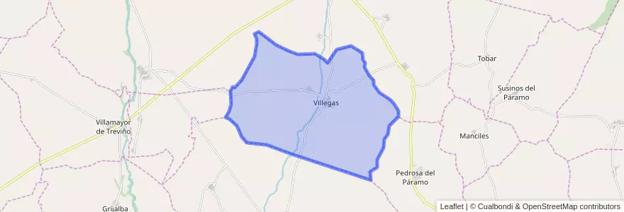 Mapa de ubicacion de Villegas.