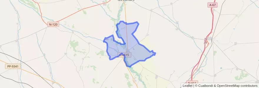 Mapa de ubicacion de Villoldo.