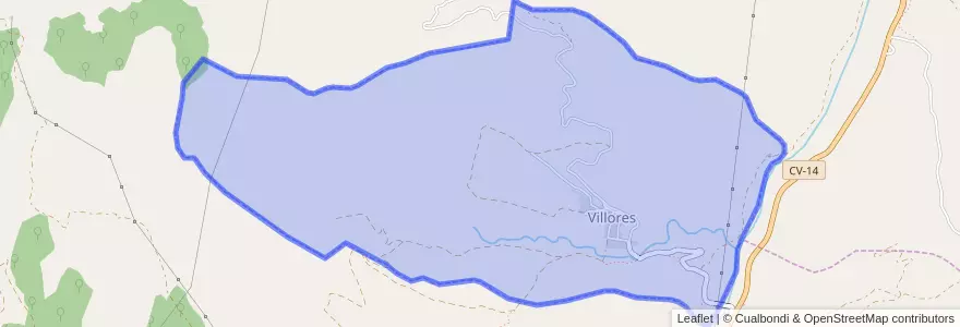 Mapa de ubicacion de Villores.