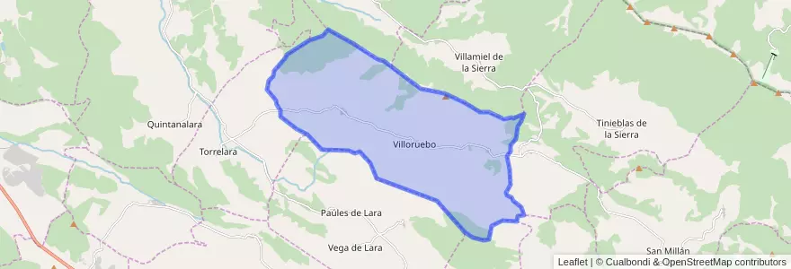 Mapa de ubicacion de Villoruebo.