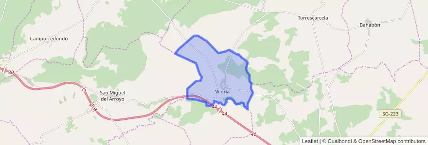 Mapa de ubicacion de Viloria.