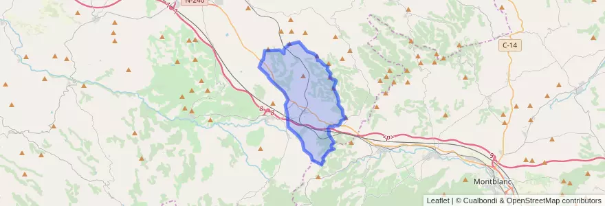Mapa de ubicacion de Vinaixa.