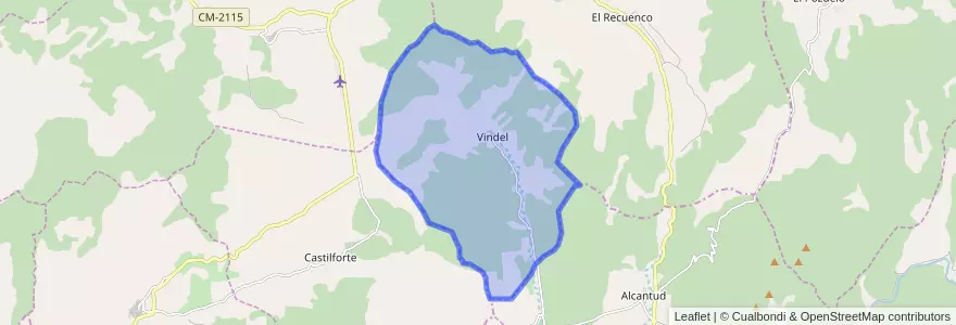 Mapa de ubicacion de Vindel.