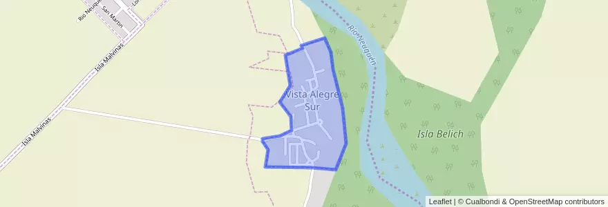 Mapa de ubicacion de Vista Alegre Sur.