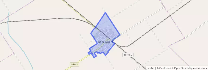 Mapa de ubicacion de Wheelwright.