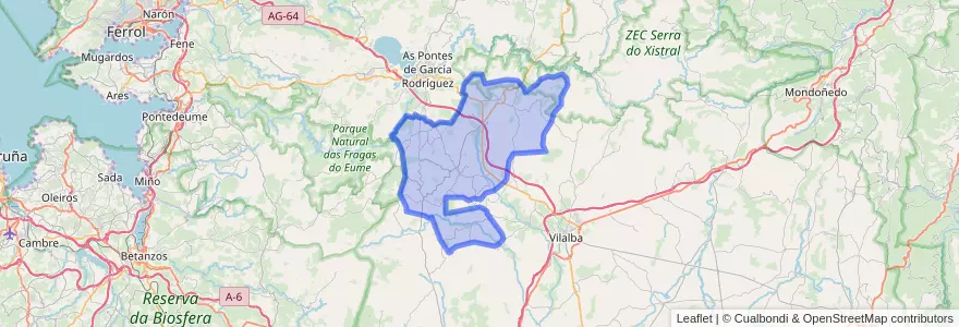 Mapa de ubicacion de Xermade.