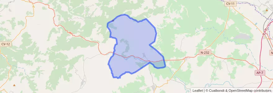 Mapa de ubicacion de Xert.