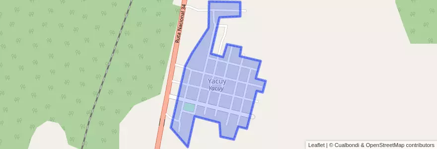 Mapa de ubicacion de Yacuy.
