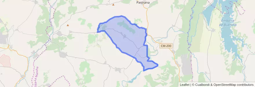 Mapa de ubicacion de Yebra.