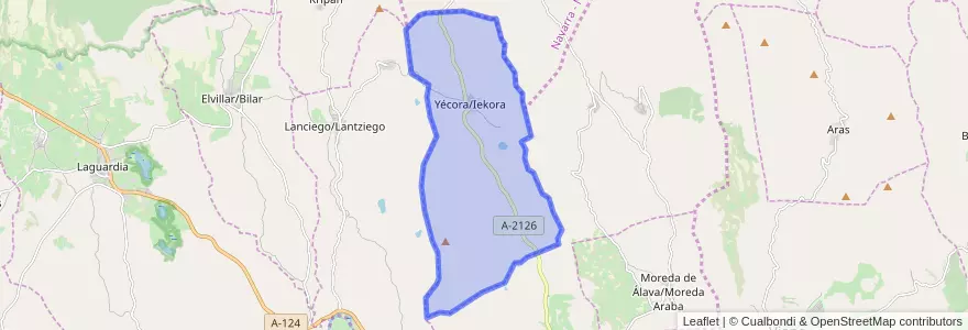Mapa de ubicacion de Yécora/Iekora.