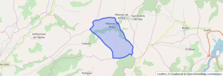 Mapa de ubicacion de Yélamos de Abajo.