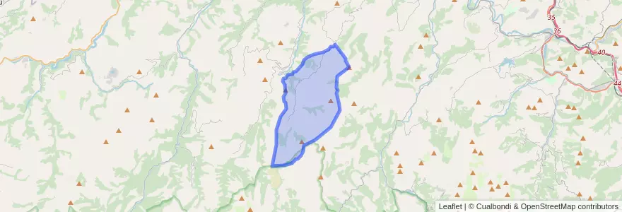 Mapa de ubicacion de Yernes y Tameza.