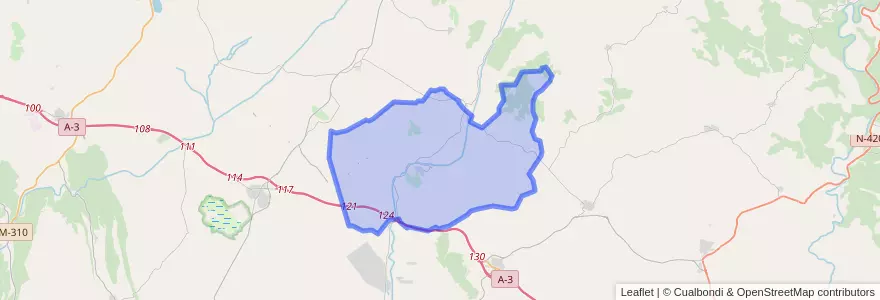 Mapa de ubicacion de Zafra de Záncara.