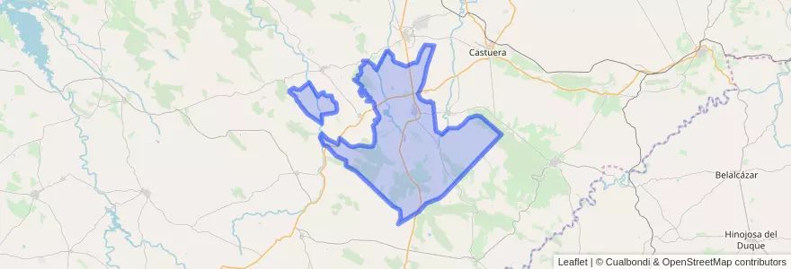 Mapa de ubicacion de Zalamea de la Serena.