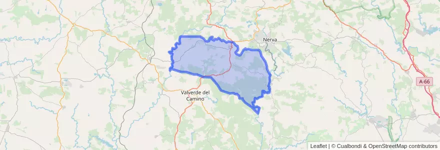 Mapa de ubicacion de Zalamea la Real.
