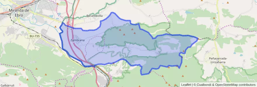 Mapa de ubicacion de Zambrana.