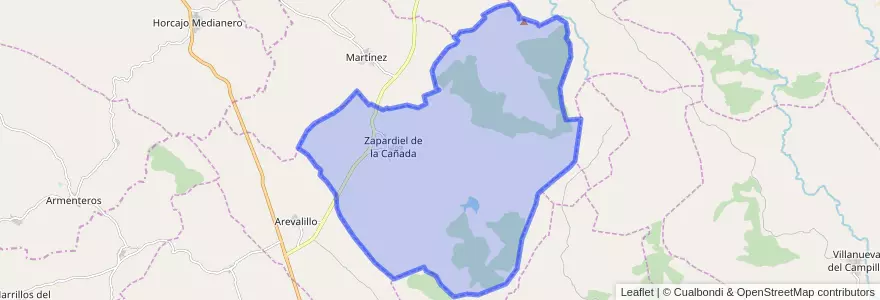 Mapa de ubicacion de Zapardiel de la Cañada.