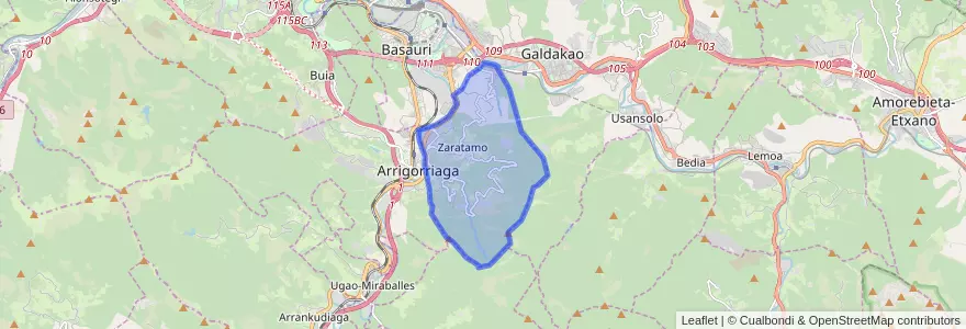 Mapa de ubicacion de Zaratamo.