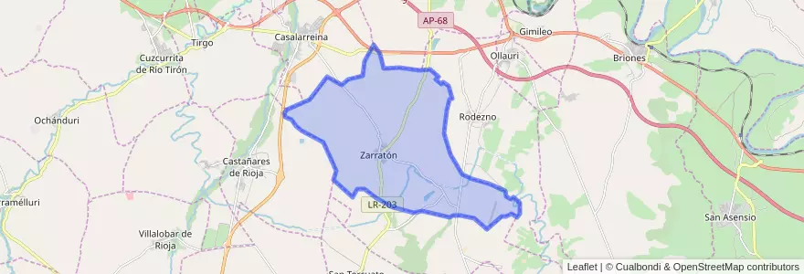 Mapa de ubicacion de Zarratón.