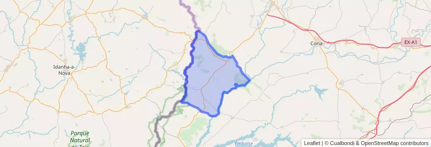 Mapa de ubicacion de Zarza la Mayor.