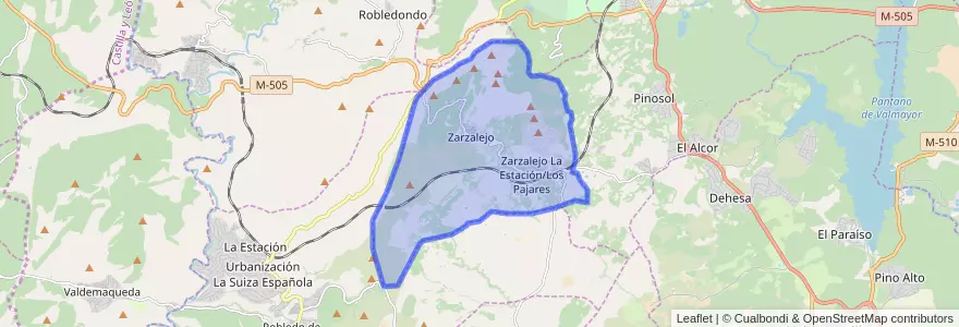 Mapa de ubicacion de Zarzalejo.