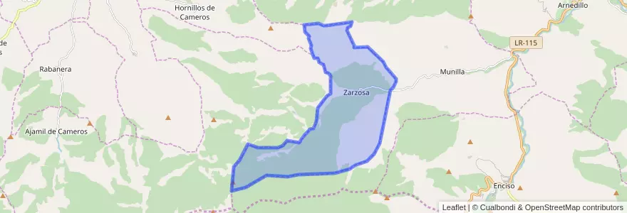 Mapa de ubicacion de Zarzosa.