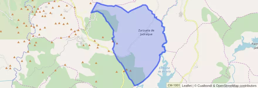 Mapa de ubicacion de Zarzuela de Jadraque.