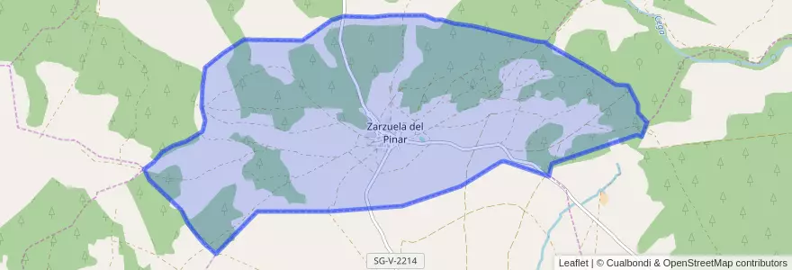 Mapa de ubicacion de Zarzuela del Pinar.