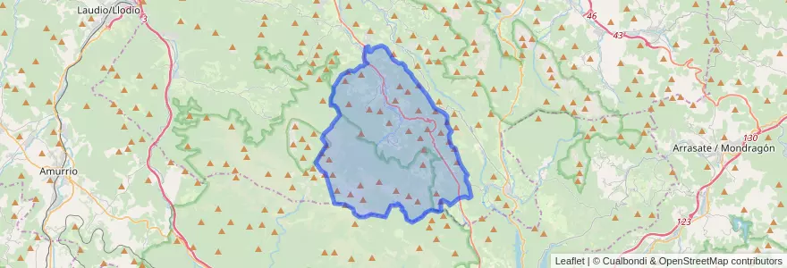 Mapa de ubicacion de Zeanuri.