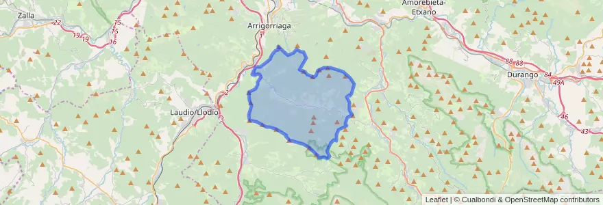Mapa de ubicacion de Zeberio.