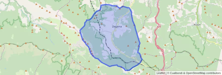 Mapa de ubicacion de Zegama.